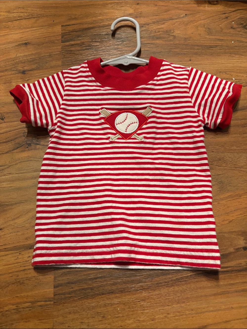 Little English Red & White Striped Baseball Tee